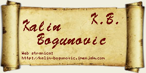 Kalin Bogunović vizit kartica